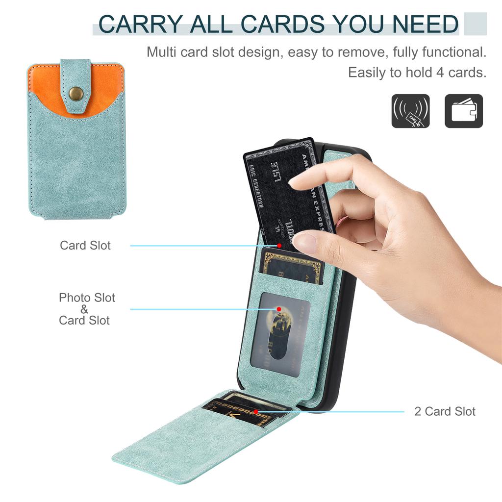 2 in 1 Detachable Magnetic Cards Solt Wallet Leather Case For Samsung Galaxy S25 Ultra S24 Plus S23 A16 A36 A56 Vertical Cover