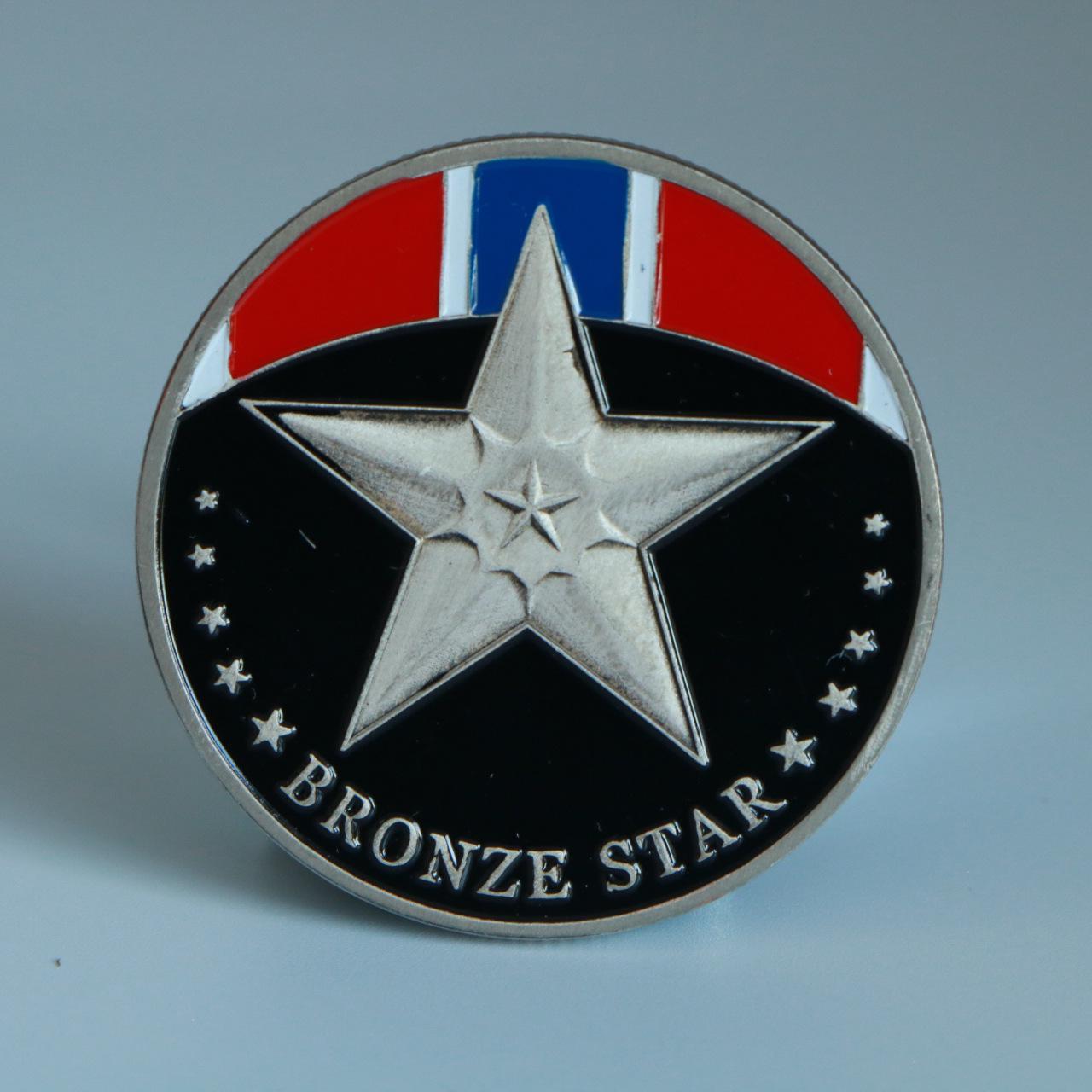 US Army Bronze Star Medal Commemorative Coin - Red Bronze Military Collectible бронзовый/красный
