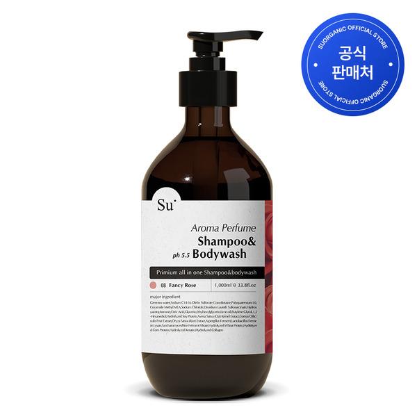 Su Organic All-in-One Mildly Acidic Perfume Shampoo Wash Fruit Shower 1000ml