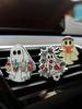 The 2D Acrylic Ghost Car Air Vent Fragrance Clip adds a festive atmosphere and a touch of cuteness to the car interior.