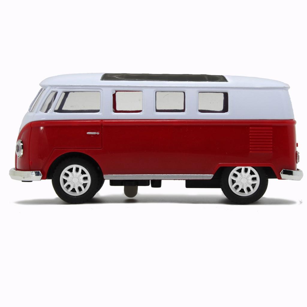 1:36 Volkswagen T1 Bus Legierungsbus Diecast Modell Pull-back-Serie Spielzeugmodell Ornamente Geschenk für Freund Jungen Kinder Spielzeug Dekoration