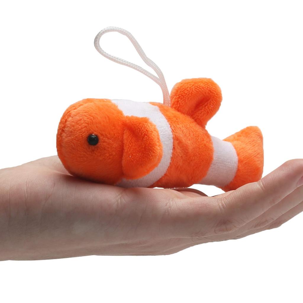 Mini Ocean Animal Plush Sea Creature Stuffed Animals for Party Small Keychain Christmas Tree Goody Bag Stocking Easter Egg Dogs and Cats 25-Pack Toys,