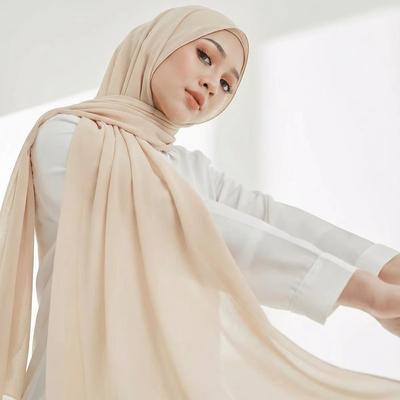 Chiffon Hijab Scarf Muslim Ramadan Abayas Shawl Hijab Cloth Premium Chiffon Headscarf Turban Malaysian Islamic Dresses