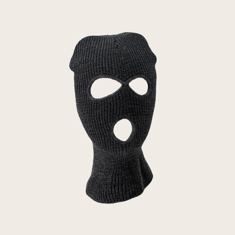 2026 New Black White 3 Hole Full Face Ski Mask Balaclava for Men Women Army Tactical CS Windproof Knit Beanies Winter Warm Caps