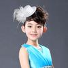 1Pc Flower Girl Children's Feather Fascinator Hat Hair Accessories Headwear Pearl Beaded Decor Hair Clips