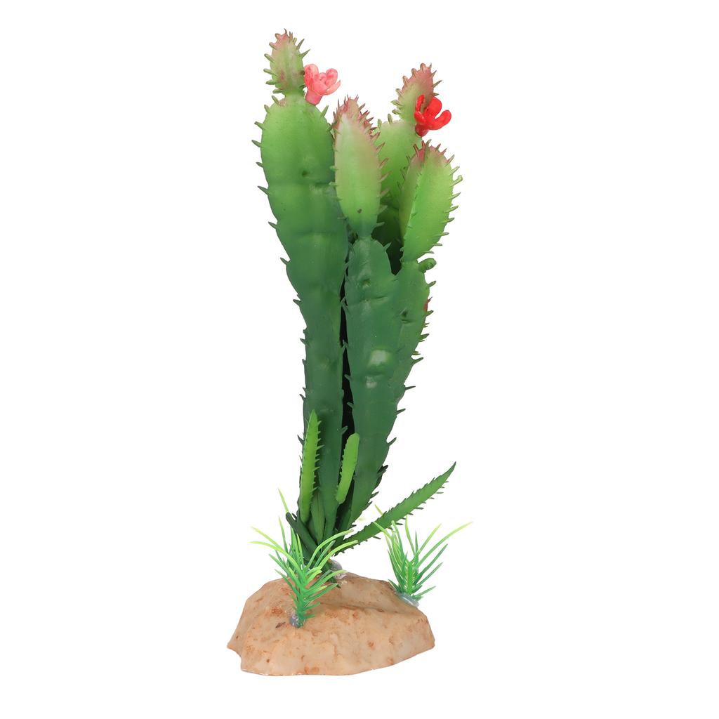 Aquarium Cactus Decoration Artificial Cactus Fish Tank Desert Reptile Decoration for Lizard Gecko