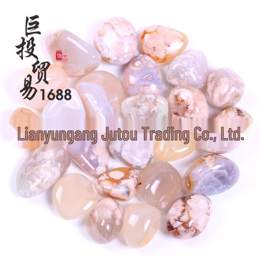 Flower Agate Gravel - Sakura Agate Kids  Treasure Digging & Science Teaching Stones 13-20mm, 500g
