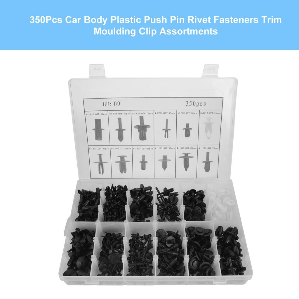 350X Car Plastic Push Pin Rivet Fasteners Trim Clip Panel Body Moulding Retainer
