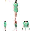 Adult Witch Costume Green Dress With Blood Accents Perfect For Halloween Parties