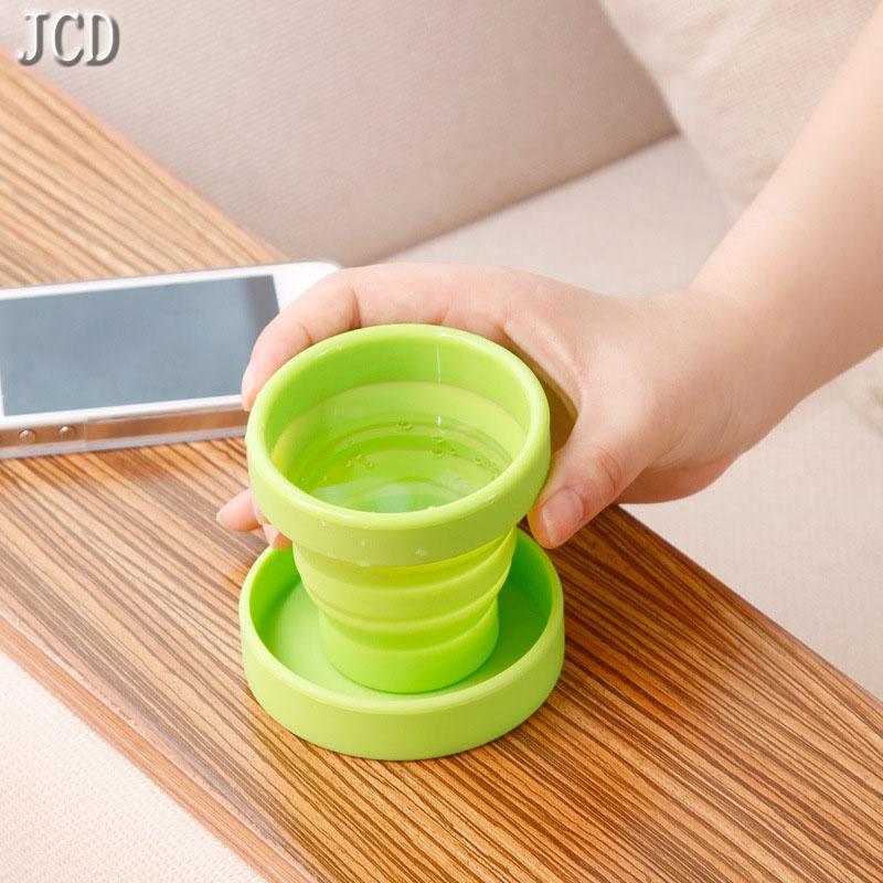 Folding Cup150ml Food Grade Silicone Water Cup With Retractable Cleaning And Storage For Outdoor Travel Portable Retractable Cup