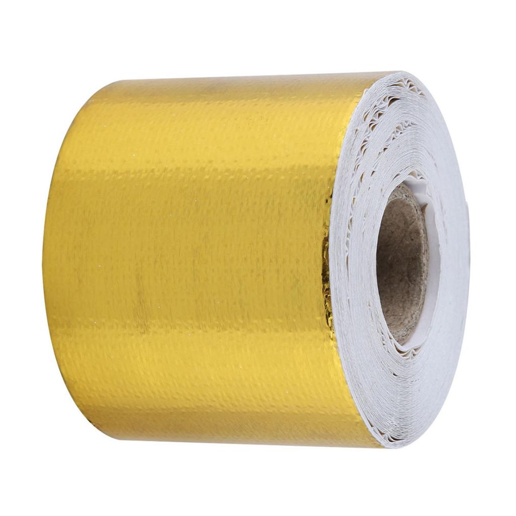1 Roll Golden Car Aluminum Foil Adhesive Reflective Heat Shield Wrap Tape (10m * 5cm)