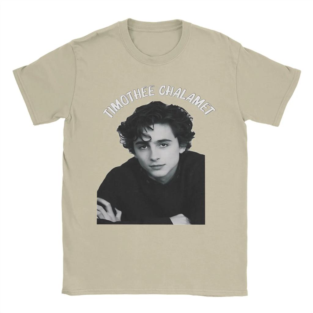 Timothee Chalamet American Actor T Shirt Summer Fashion T Shirts Men Cotton Crewneck Plus Size Tees Short Sleeve Vintage Tshirt
