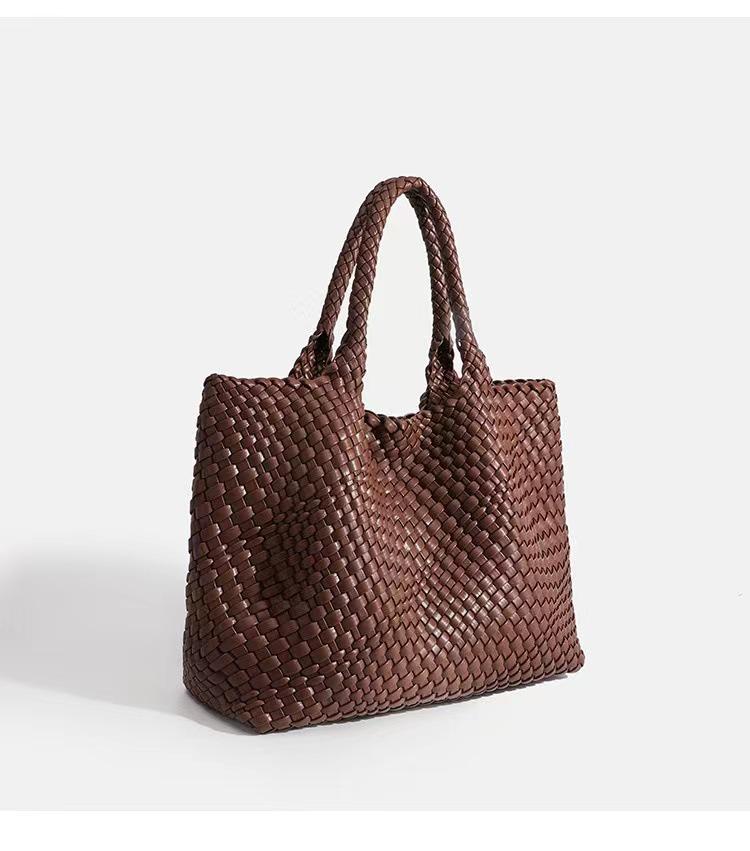 2026 Trendy Hand-Woven Large-Capacity Tote and Shoulder Bag