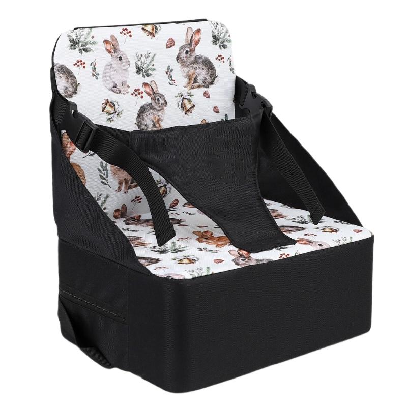 Cestovní podložka na dětskou sedačku, skládací polštářek na jídelní židličku s více ochrannými pásy pro jídelní židle