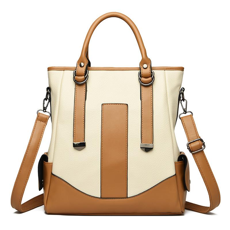 Fashion Women's Bag Color Matching Shoulder Messenger Bag Tote Bag