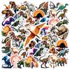 35-70pcs Diverse Dinosaur Stickers Cartoon Animal Sticker Aesthetic Phone Bike Wall Scrapbook Motorcycle Waterproof Graffiti