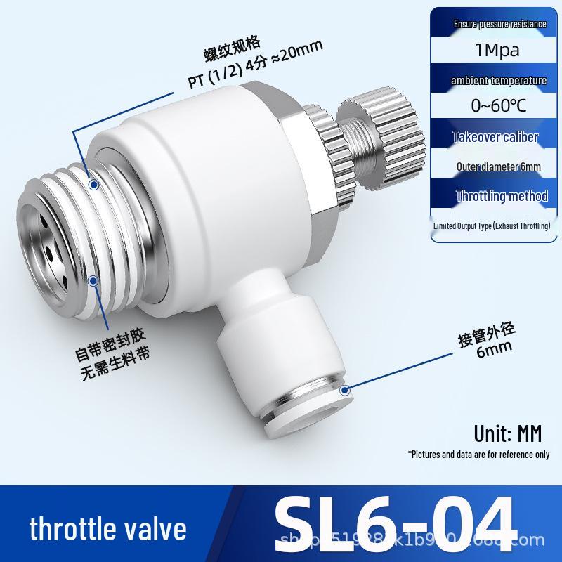 Zhuoji Adjustable Speed Control Throttle Valve SL 6 8 01 02 M5