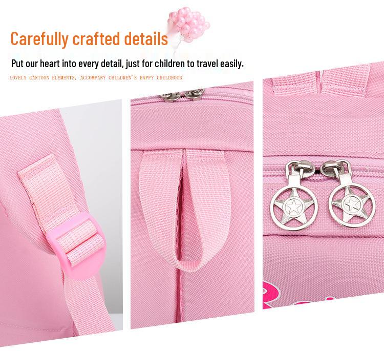 Children's Cartoon Backpack with Coin Purse and Spine Protection