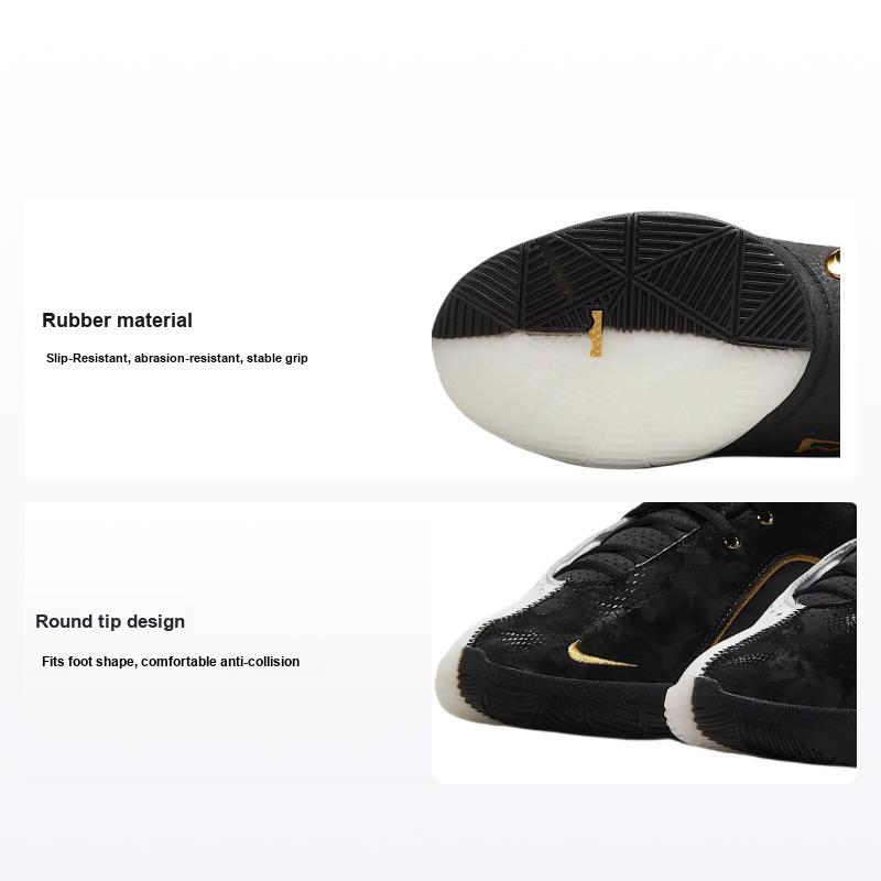 Nike Кроссовки LeBron 22 GS Mogul Kids белые металлик-золото черные HV8616-100 38.5
