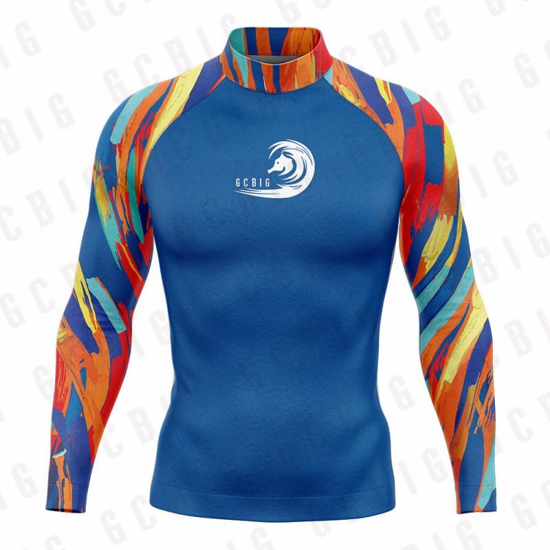 Mens Rash Guard Long Sleeve Quick Dry UV Protection Swim Shirt Surfing Snorkeling Water Sports