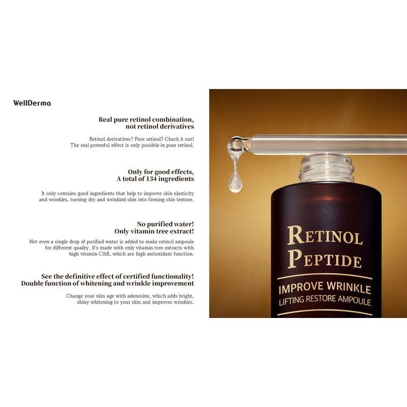 WellDerma Retinolový peptidový liftingový obnovující ampule