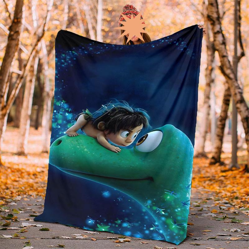 Good Dinosaur Flannel Blanket Soft Warm All-Season Throw, Design for Camping, Car Travel, Hiking Sofa, Bed, Office Perfect Gift for Parties