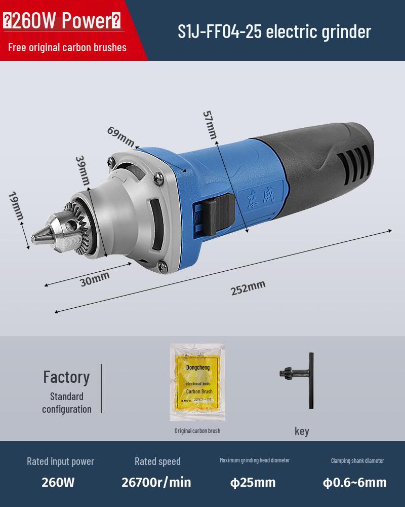 220V Electric Grinder & Polisher for Wood Carving and Internal Grinding