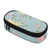 Pencil Bag Portable Scratch Resistant Polyester Secure Zipper with Main Compartment Mesh Pocket and Pen Slots for Everyday Study