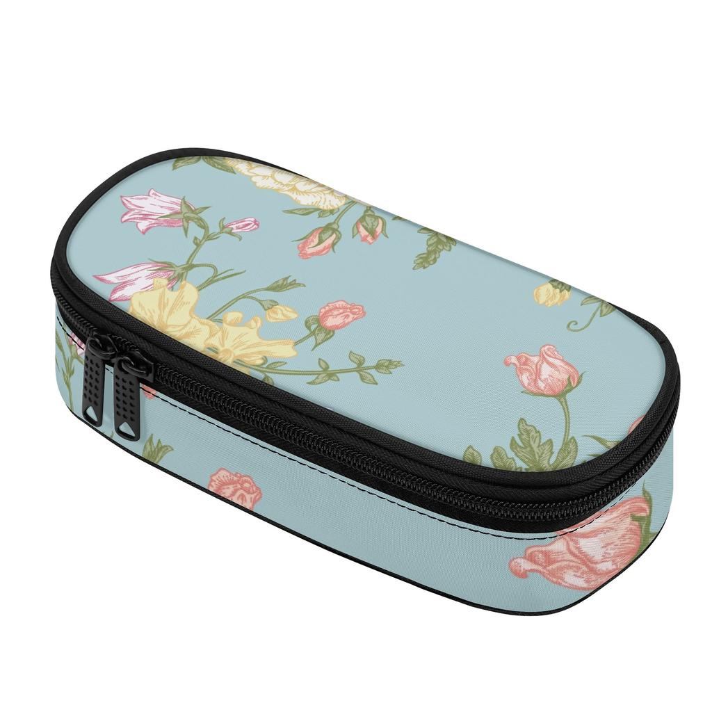 Pencil Bag Portable Scratch Resistant Polyester Secure Zipper with Main Compartment Mesh Pocket and Pen Slots for Everyday Study