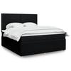 VidaXL Slat Bed Base with Mattress Black 180x200 Cm Fabric 3292130