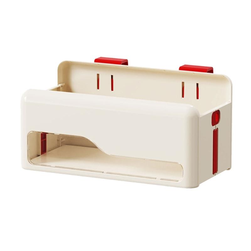 

Foldable Wall Mounted Storage Box Portable Organiser For Desk Accessories Books Small Items Hanging Storage Rack білий