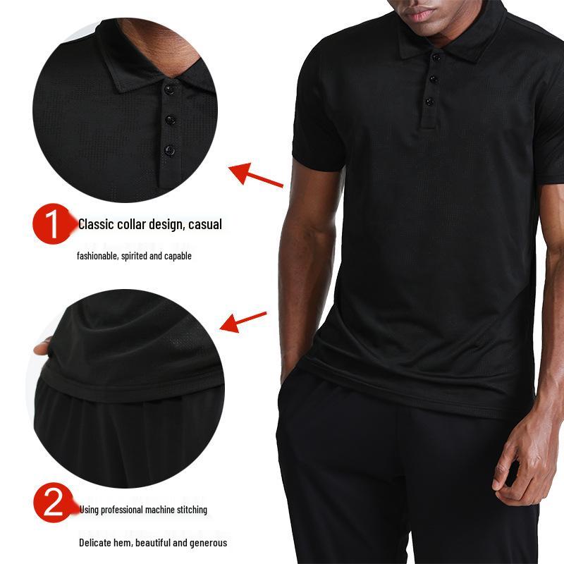 Men's Quick-Dry Breathable Polo Shirt for Summer Sports & Casual Wear