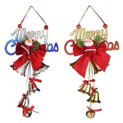1 adet Noel Ilmek Çift Çan Süsleme Noel Ağacı Kapı Asılı Dekorasyon Kolye adornos de navidad Noel Süsleri