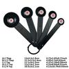 10pcs Black 15-250ml Volumetric Measuring Cup&Spoon Household Kitchen Seasoning Measuring Spoon with Scale Refined Cooking Acces