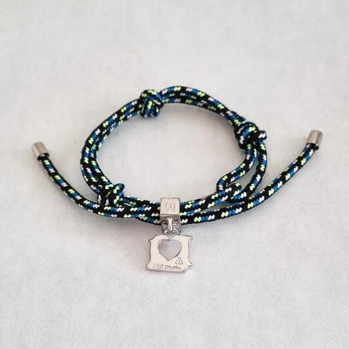 Bread Clip Cham Green Knot Bracelet