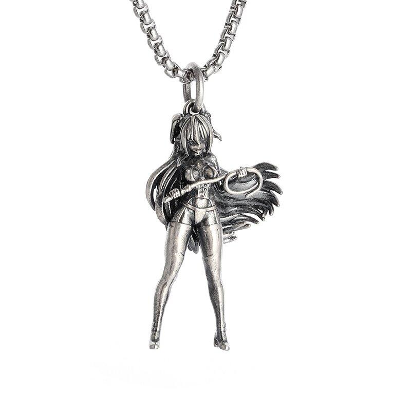 Vintage Punk Invertiertes Pentagram Satanisches Ziegen-Halskettenanhänger für Männer Einzigartiger Heidnischer Amulett-Schmuck