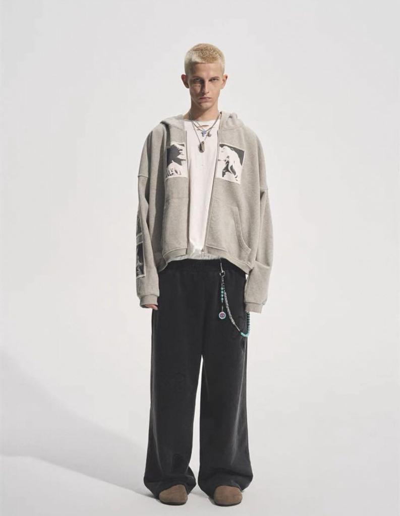 [USED] bastardPUNK PRINT APPLIQUE HOODIE Worn by Niki