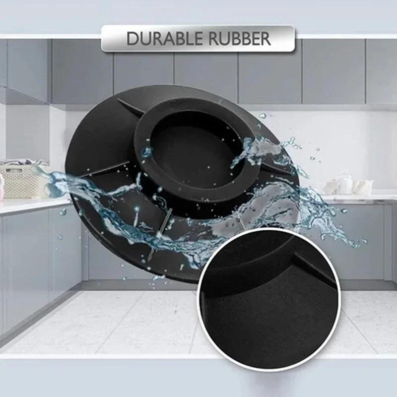 8Pcs Black Rubber Washing Machine Feet Pads Non Slip Shock Proof Protectors for Furniture Floor Mats