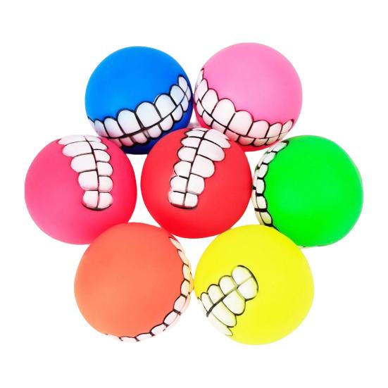 Teeth Ball Dog Chew Toy Bite Resistant Squeaky Ball Pet Interactive Toy
