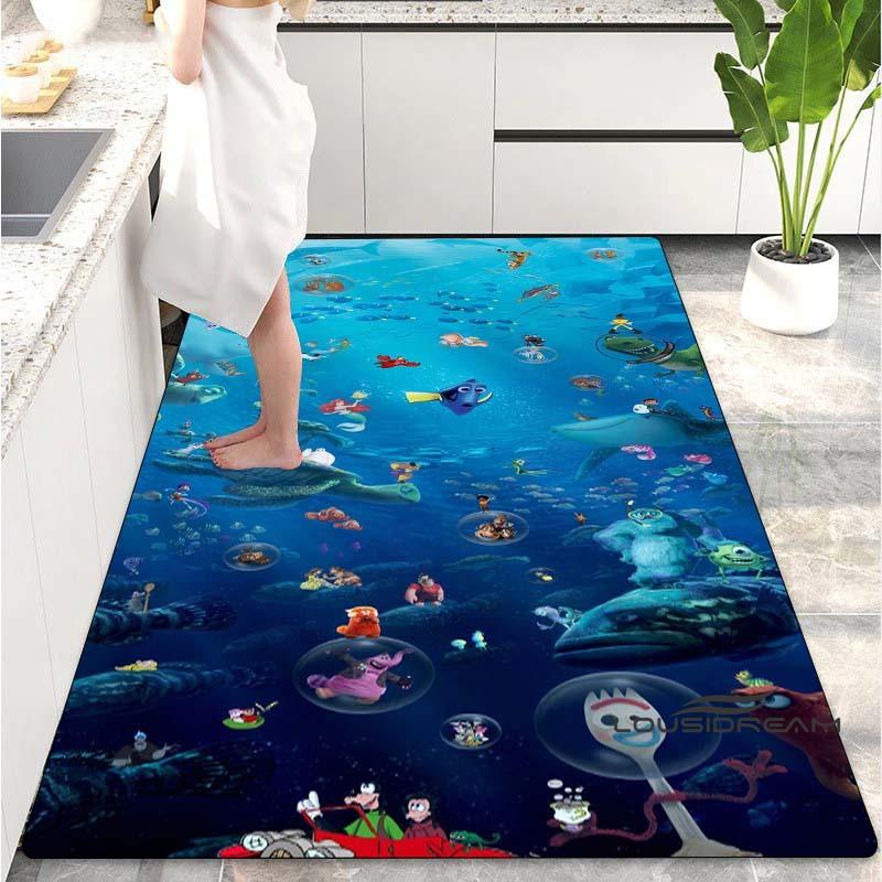 Il Tappeto Cartone Animato Alla Ricerca di Nemo È Adatto per Decorare il Soggiorno, la Camera da Letto, il Divano e la Cucina. È un tappetino antiscivolo.