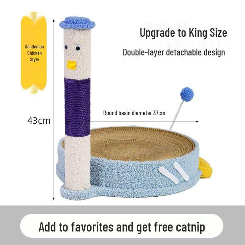 Space-Saving Cat Tree with Bed & Scratching Post for Small Apartments