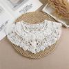 Summer Bow Tie Shawl White Fake Collars for Women Removable Dress Detachable Collar Wrap Shawl  False Collar Decor