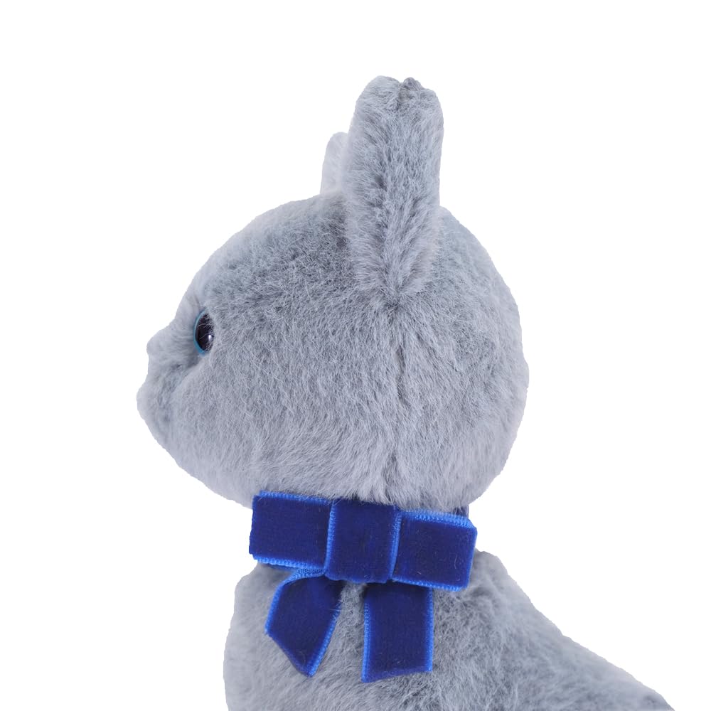 Sunlemon Jolly Gray Sitting 13 X 12 X 19 Cm Stuffed Animal Cat P-9052