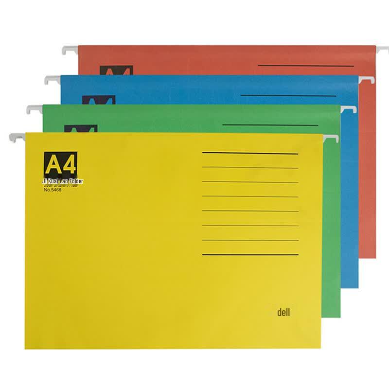 Deli A4 Hanging File Folders, 10-Pack