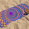 3D O-Optical Illusion Towel Beach Towel Oversized Quick Dry Towel Absorbent Soft Swim Beachtowels For Men Women