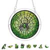 Halloween Acrylic Puzzle Decor, 2D Ghost Pumpkin Skeleton Hanging Sign, Faux Stained Glass Spooky Puzzle for Party Home Decor, Stress Relief Toy