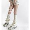 Y2K Harajuku Style Gray Trapezoid Lace-up Leg Warmers for Women
