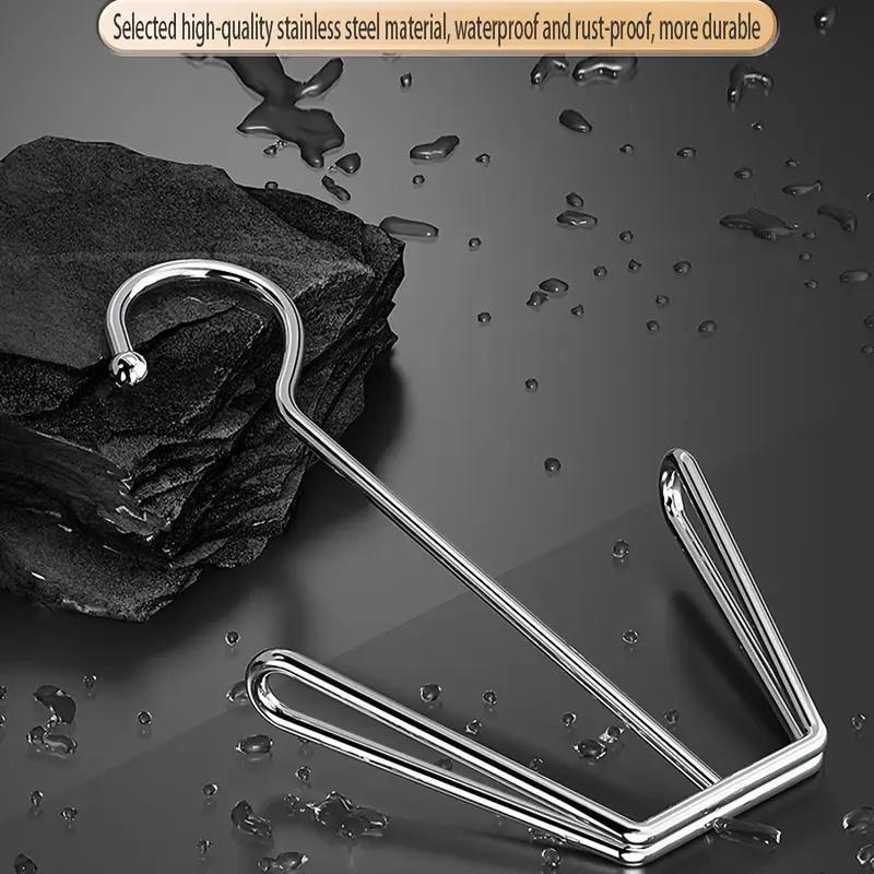 2Pcs Durable Stainless Steel Shoe Rack Hanger - Space-Saving Metal Storage Hook for Coats Hats & Slippers Shoe Storage Organizer