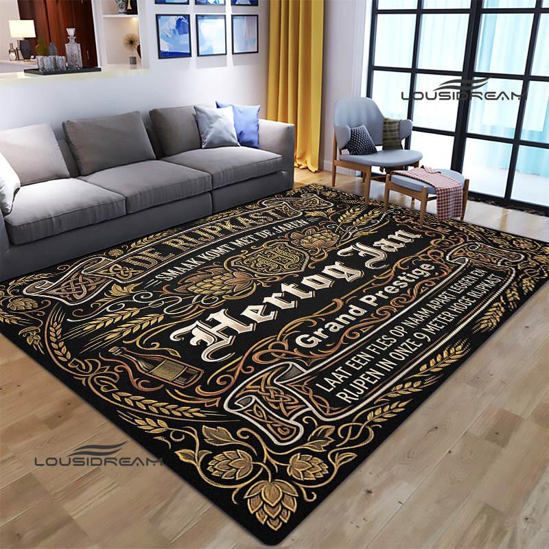 Hertog jan LOGO Teppich Wohnzimmer Schlafzimmer rutschfeste Teppiche Yogamatte Outdoor-Teppich Kawaii-Teppich Läufer Geburtstagsgeschenk