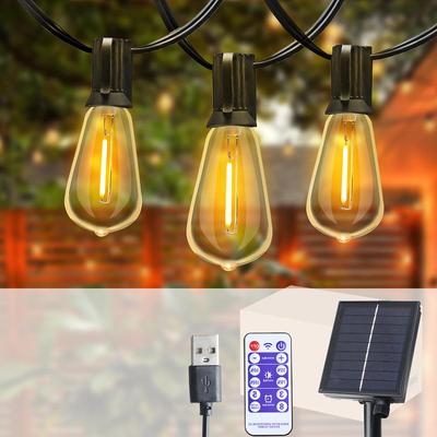 ST38 String Light Venkovní LED světlo na terasu Solární String Girlanda Pro Camping Garden Party Dekorace na pouliční terasu